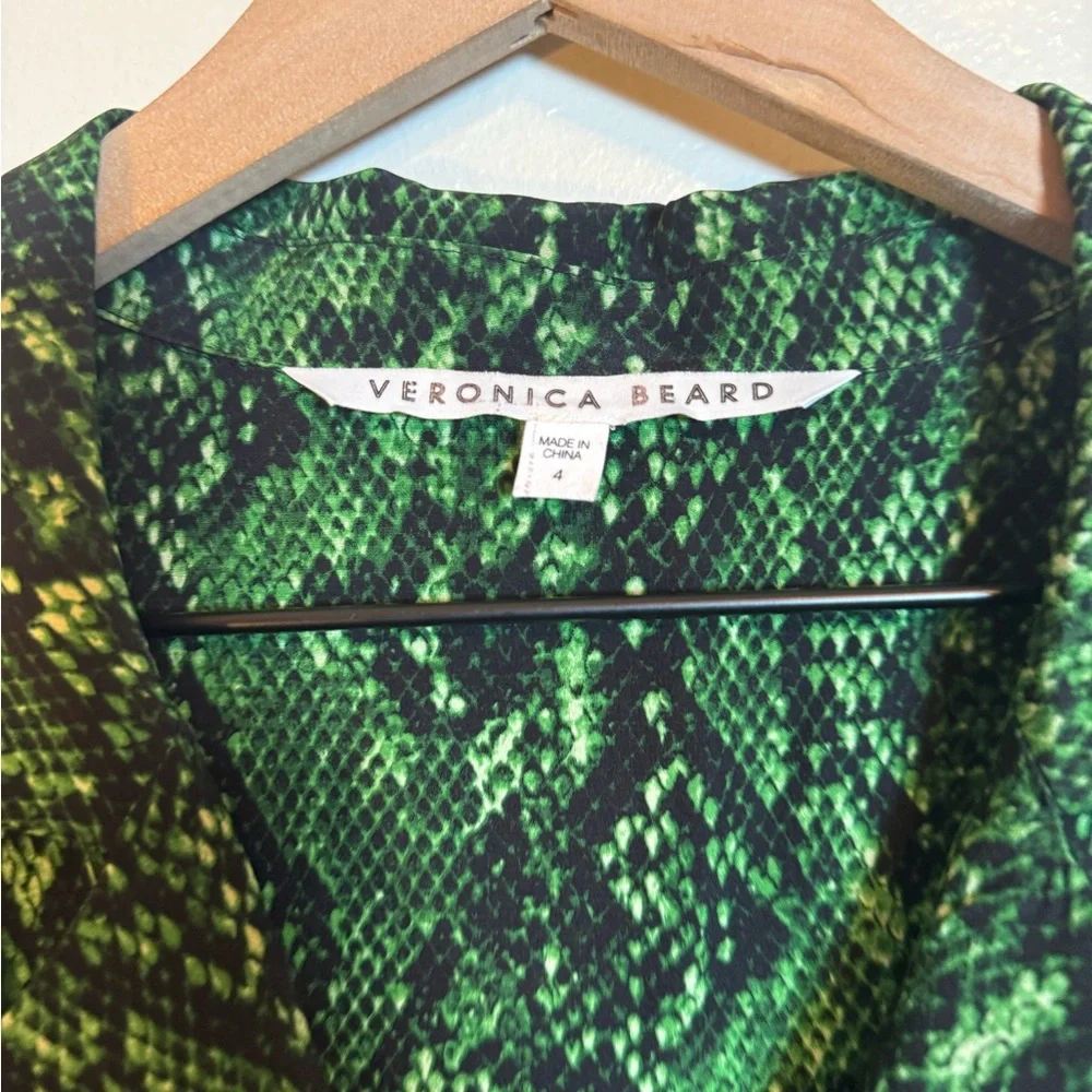 Veronica Beard Merci Python Printed Silk Top - Picture 3 of 6